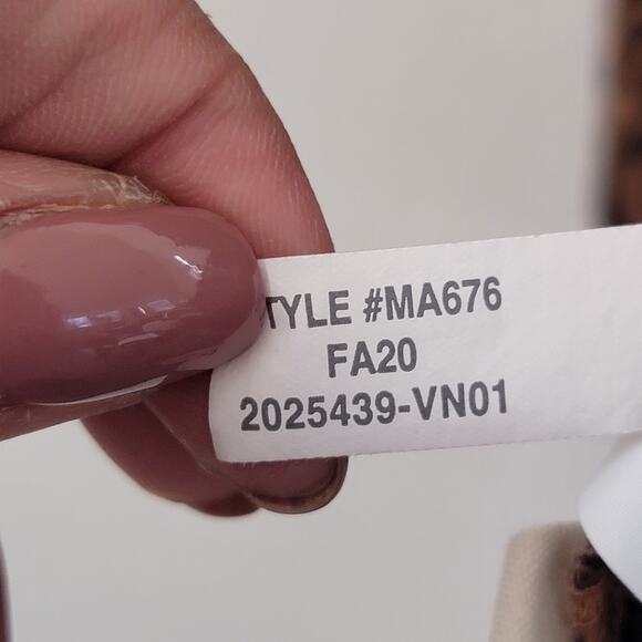 Madewell Leopard Print Balloon Short Puff Sleeve Button Front Sz XS Cotton - Picture 9 of 10